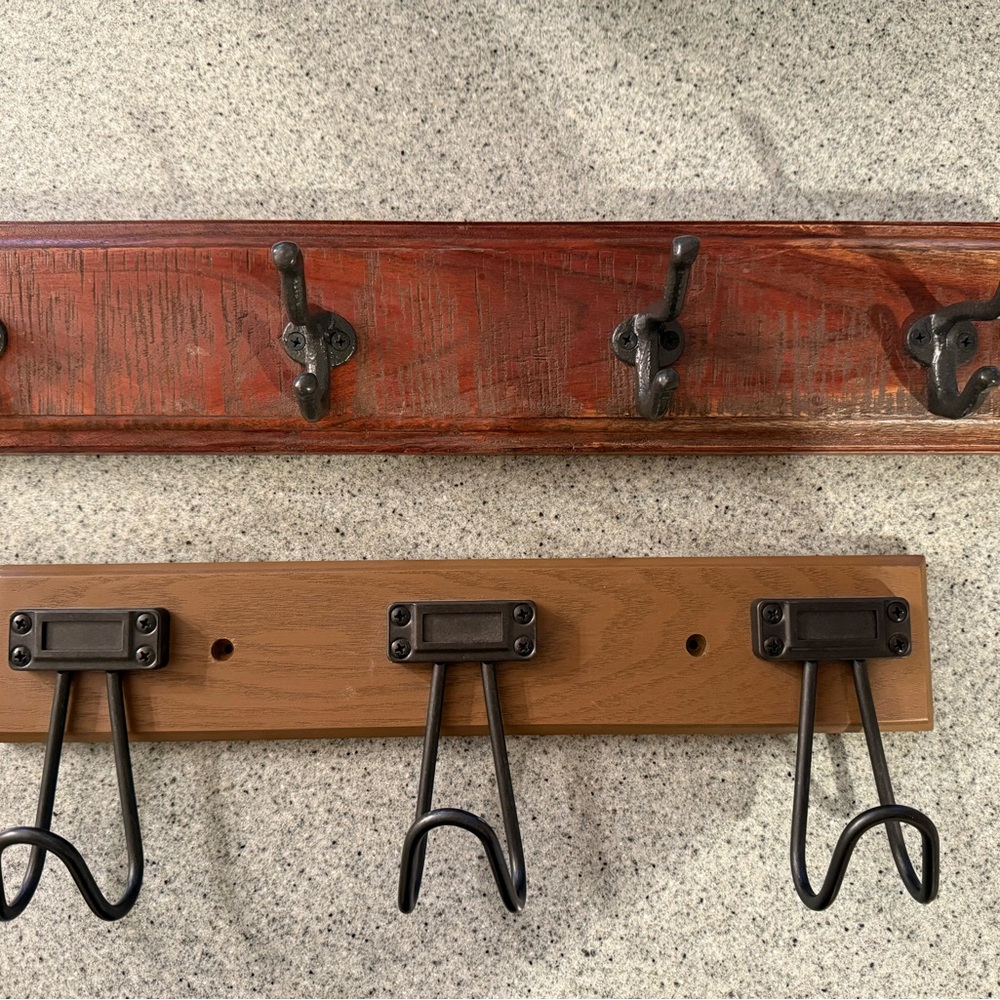 Rustic Brown Wall Hook Rack